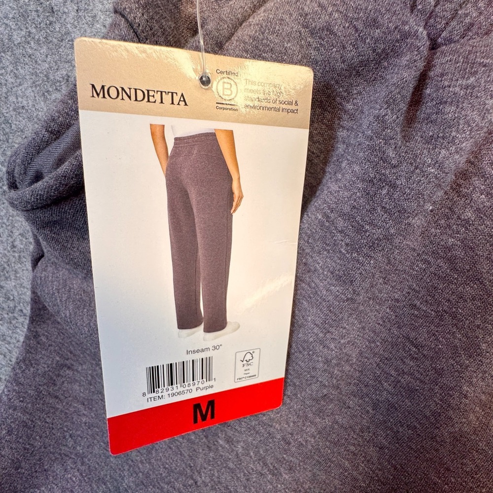 Mondetta Womens Fleece Pant Purple Heather Pockets Size Medium 1906570 - Picture 7 of 13